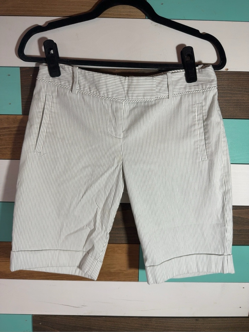 The Limited Cassidy Fit Pinstripe Bermuda Shorts